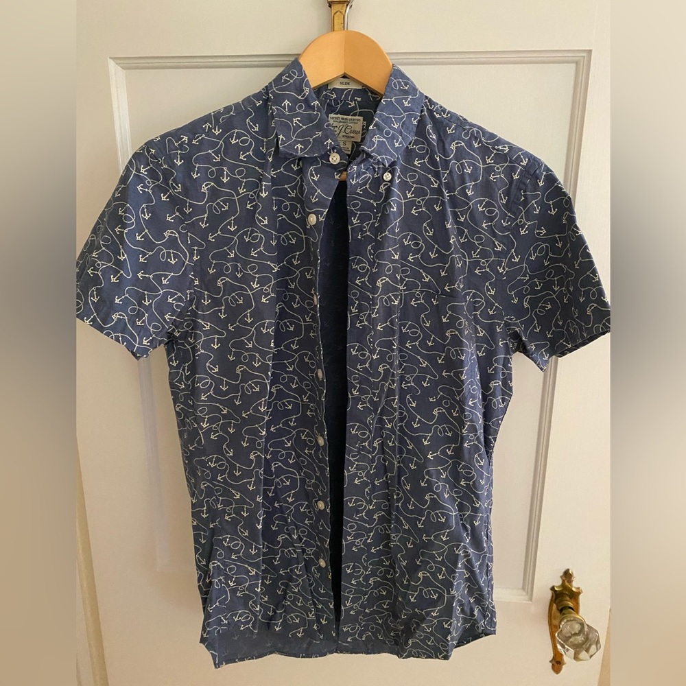 J. Crew Men’s Short Sleeve Button Down - Anchor